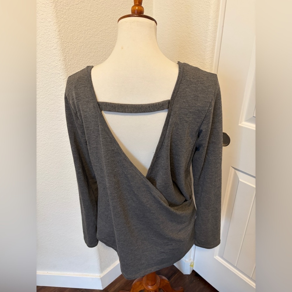 Marika Athletic Charcoal Long Sleeve Tee - Picture 3 of 4